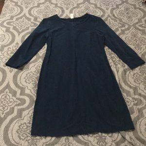 Peacock green blue dress